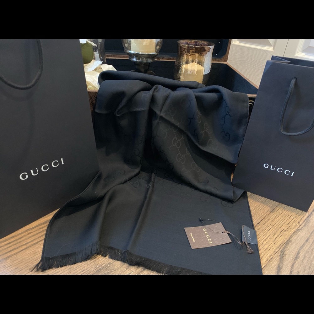 Black Gucci scarf